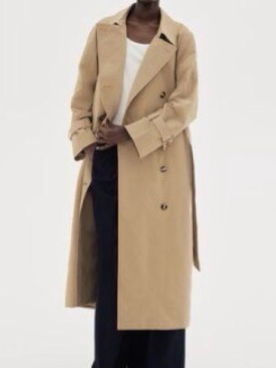 H&M Jackets & Blazers - H&M Olive Tan Double-Breasted Trench Coat with Beltr XS OVERSIZED